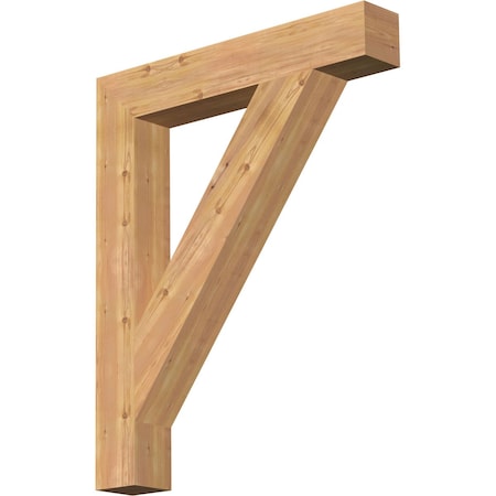Ekena Millwork Traditional Block Smooth Bracket, Western Red Cedar, 5 1/2"W x 36"D x 44"H BKT06X36X44TRA05SWR